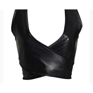 NWT “SOMETHING WICKED” Lexi Leather Soft Cup Wrap Around Bra. XS